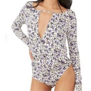 Free People Floral Bodysuit